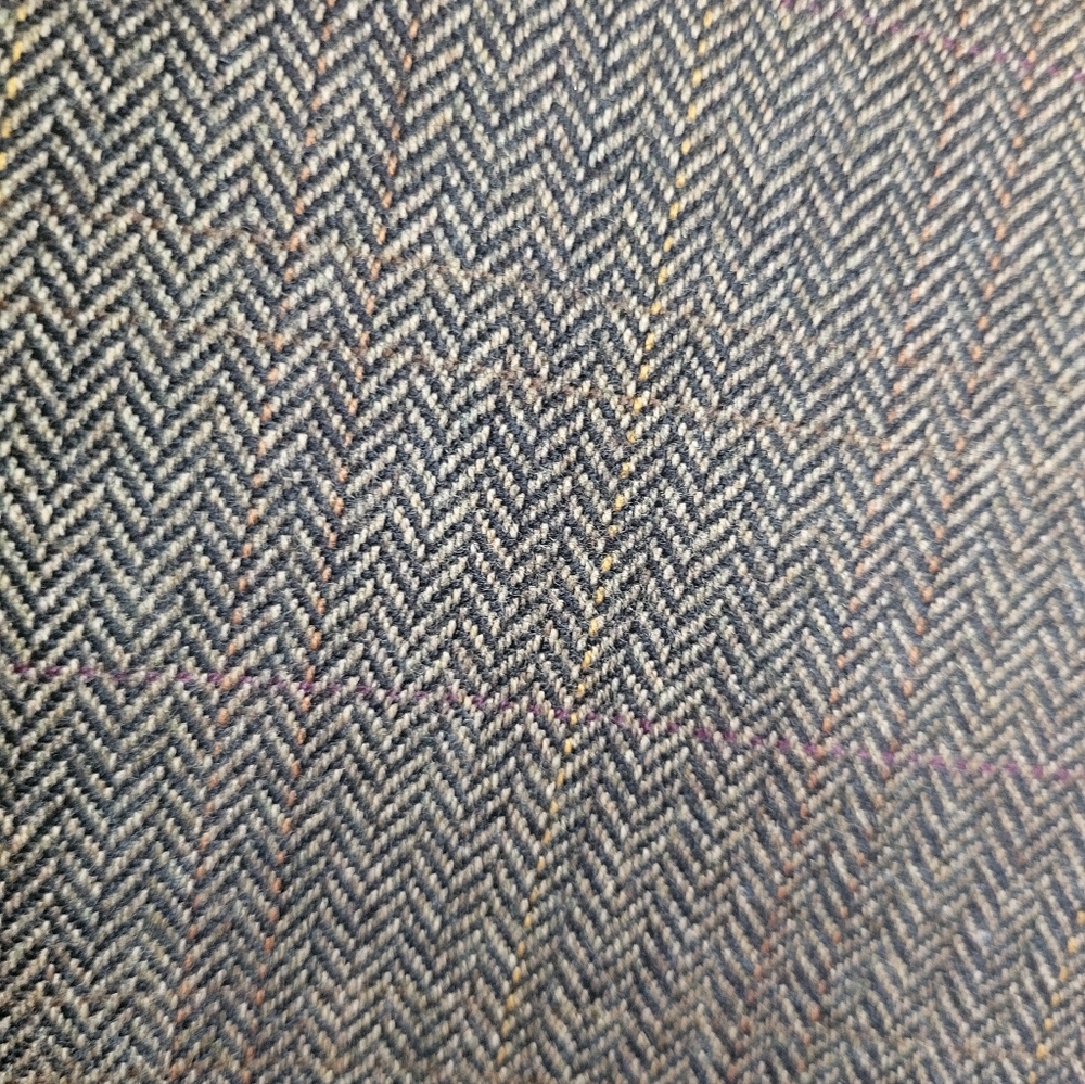 Lauren Ralph Lauren Herringbone Tweed Brown 100% Lambs Wool Mens Suit Blazer 40L - Picture 4 of 12